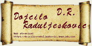 Dojčilo Raduljesković vizit kartica